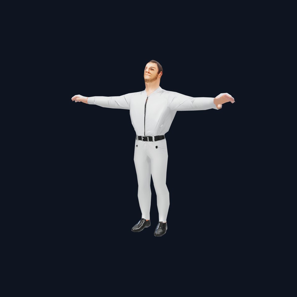 Gray Athletic Outfit model pack